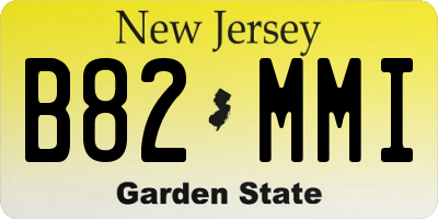NJ license plate B82MMI