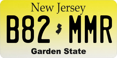 NJ license plate B82MMR