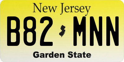 NJ license plate B82MNN