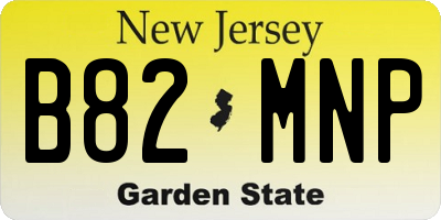 NJ license plate B82MNP