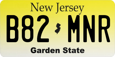 NJ license plate B82MNR