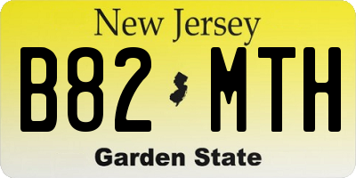 NJ license plate B82MTH