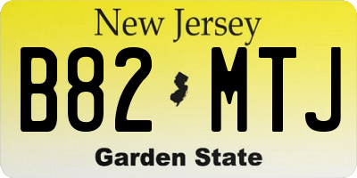 NJ license plate B82MTJ