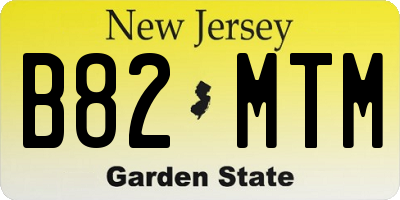 NJ license plate B82MTM