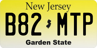 NJ license plate B82MTP