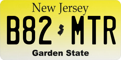 NJ license plate B82MTR