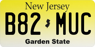 NJ license plate B82MUC