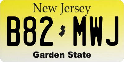NJ license plate B82MWJ