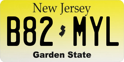 NJ license plate B82MYL
