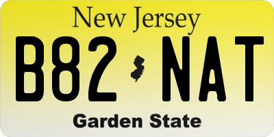 NJ license plate B82NAT