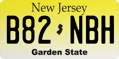 NJ license plate B82NBH