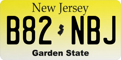 NJ license plate B82NBJ
