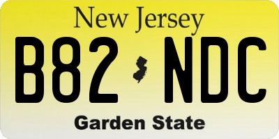 NJ license plate B82NDC