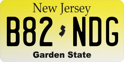 NJ license plate B82NDG