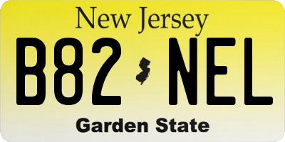 NJ license plate B82NEL