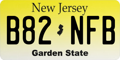 NJ license plate B82NFB
