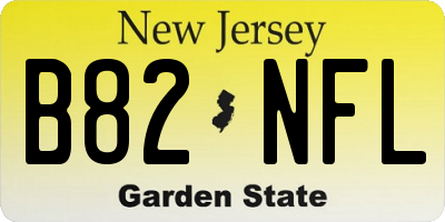 NJ license plate B82NFL