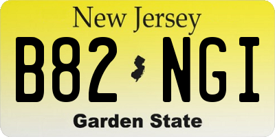 NJ license plate B82NGI