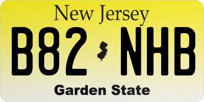 NJ license plate B82NHB
