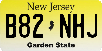 NJ license plate B82NHJ
