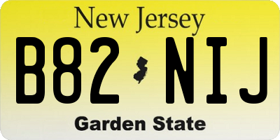 NJ license plate B82NIJ