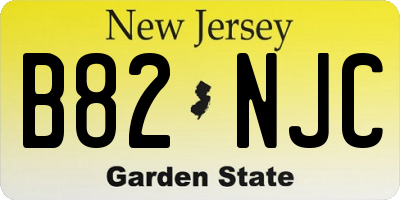 NJ license plate B82NJC