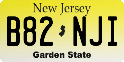 NJ license plate B82NJI