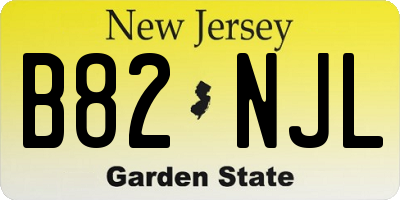 NJ license plate B82NJL