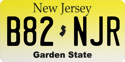 NJ license plate B82NJR