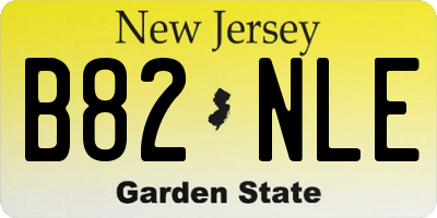 NJ license plate B82NLE