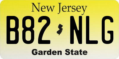 NJ license plate B82NLG