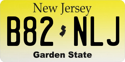 NJ license plate B82NLJ