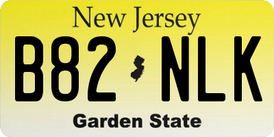 NJ license plate B82NLK