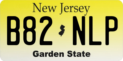 NJ license plate B82NLP