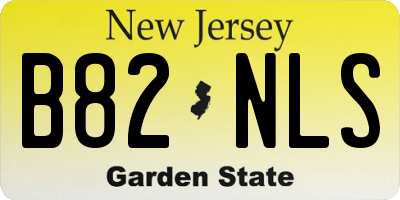 NJ license plate B82NLS