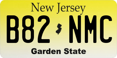 NJ license plate B82NMC