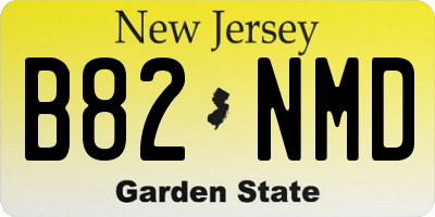 NJ license plate B82NMD
