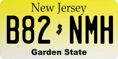 NJ license plate B82NMH