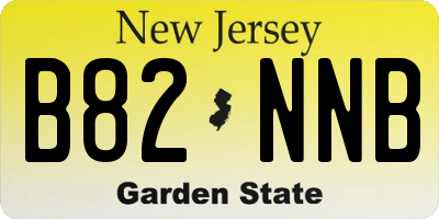 NJ license plate B82NNB