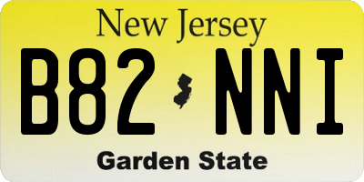 NJ license plate B82NNI
