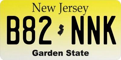 NJ license plate B82NNK