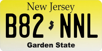 NJ license plate B82NNL