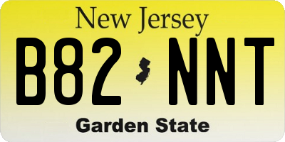 NJ license plate B82NNT