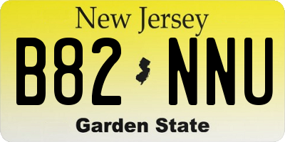 NJ license plate B82NNU