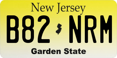 NJ license plate B82NRM