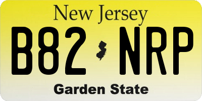 NJ license plate B82NRP