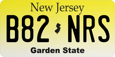 NJ license plate B82NRS
