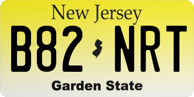NJ license plate B82NRT