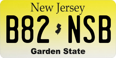 NJ license plate B82NSB