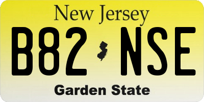 NJ license plate B82NSE